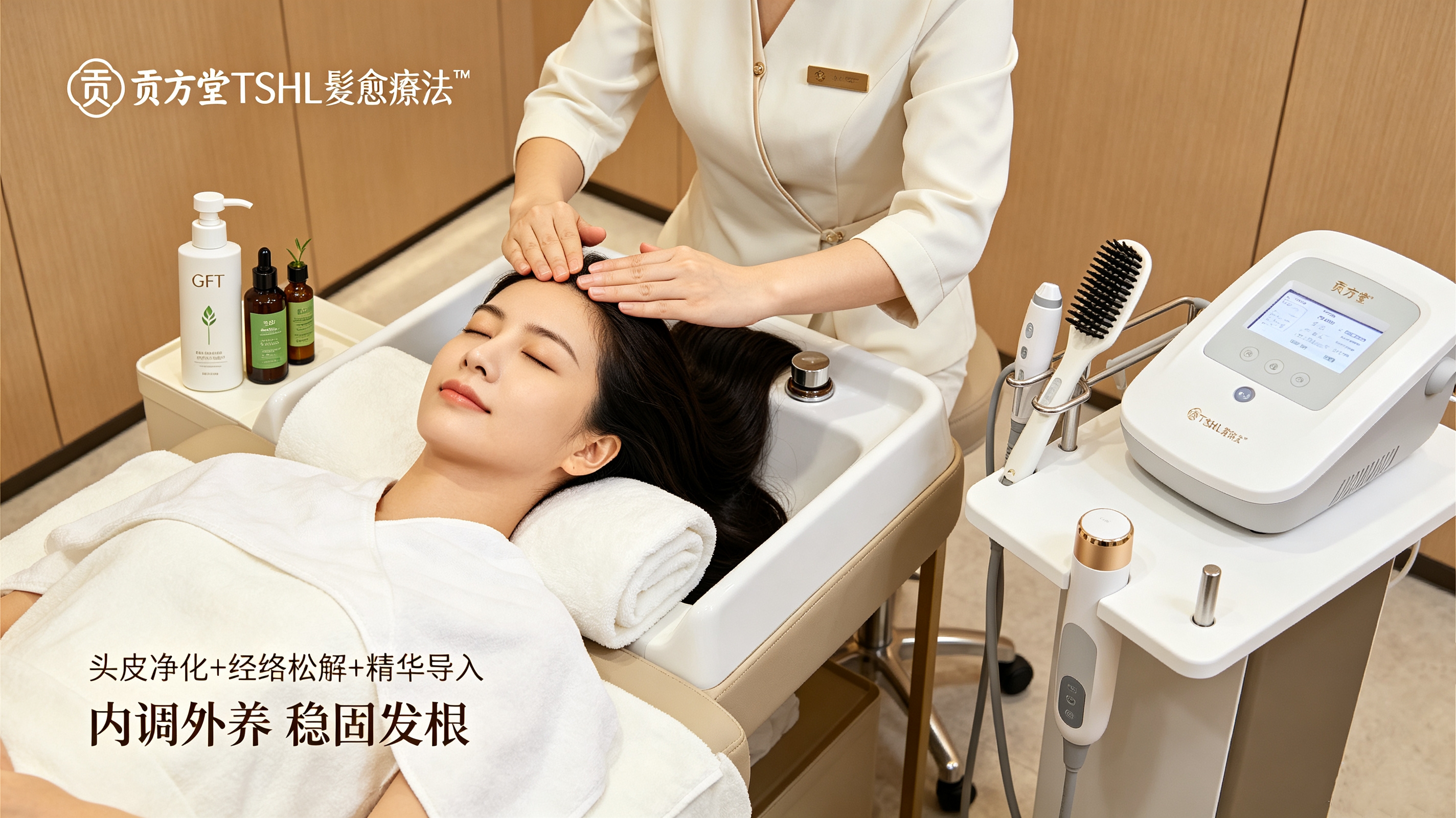 Which hair loss treatment in Singapore is good? TSHL Hair Revitalising Therapy&trade; nourishes from scalp to hair follicles.